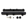 TRI-FLOW K20/K24 Fuel Rail-Fuel Rails-Black-OEM Banjo 1 pc & 3/4 Boss Plug 2pc-GoldenEagleMfg
