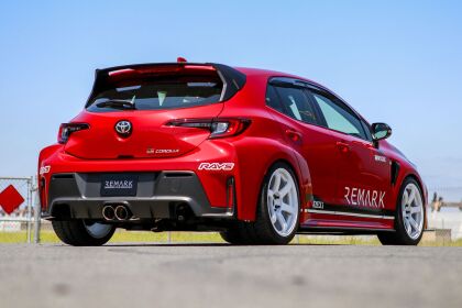 REMARK 24+ Toyota GR Corolla Dual Center Exit w/ Resonator Burnt Stainless Steel Catback Exhaust