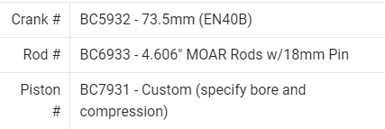 CAN-AM X3 (17-up) STROKER STROKE KIT (EN40B) w/MOAR RODS (18mm PIN), CUSTOM PISTONS w/ALL HARDWARE