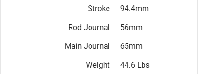 Nissan VR38DETT Crankshaft - 4340 - 94.4mm Stroke, Fully Balanced