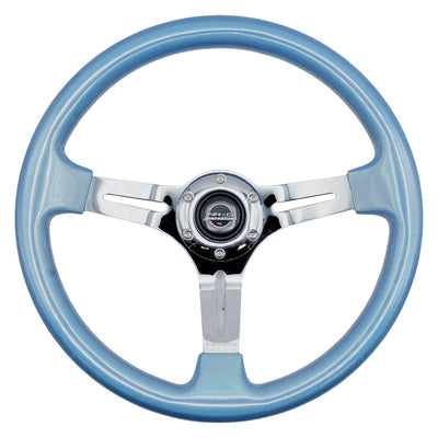 NRG CHROMATIC Wood Grain Wheel 350mm Chrome Spokes