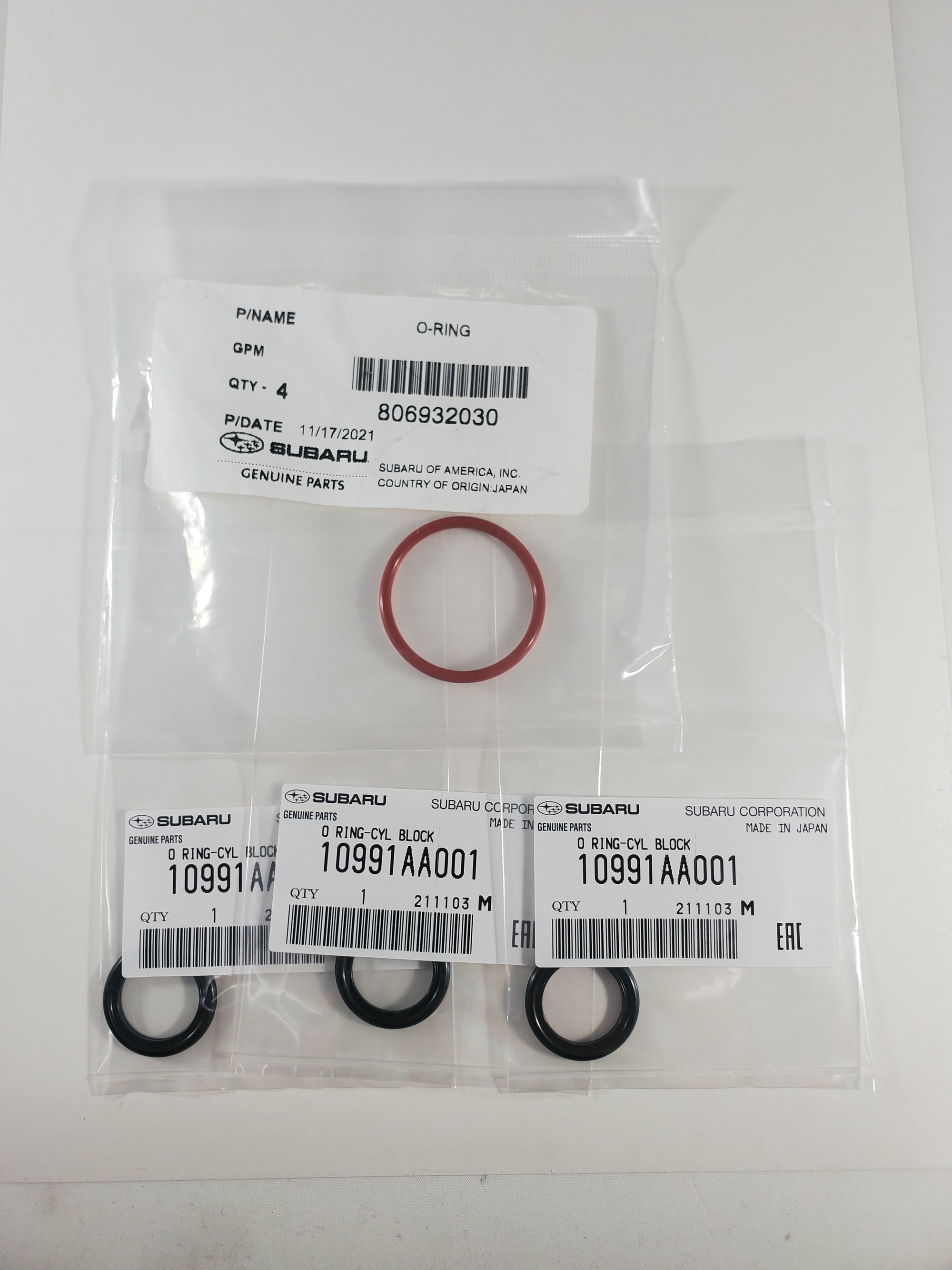 Subaru OEM EJ Block O Ring Set