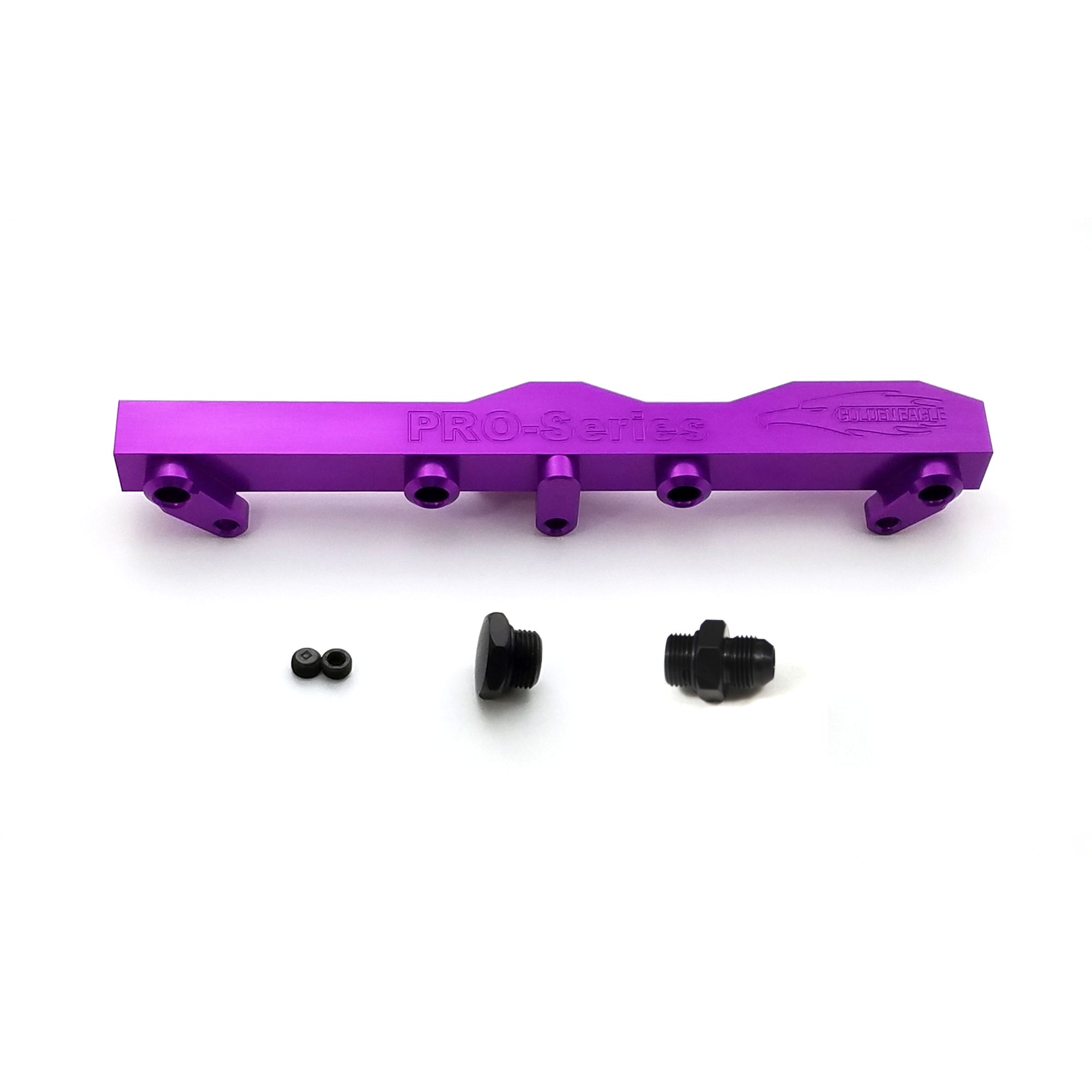 Honda / Acura B Series GEM Fuel Rails-Fuel Rails-Purple-8AN Fitting + 3/4 Boss Plug-GoldenEagleMfg