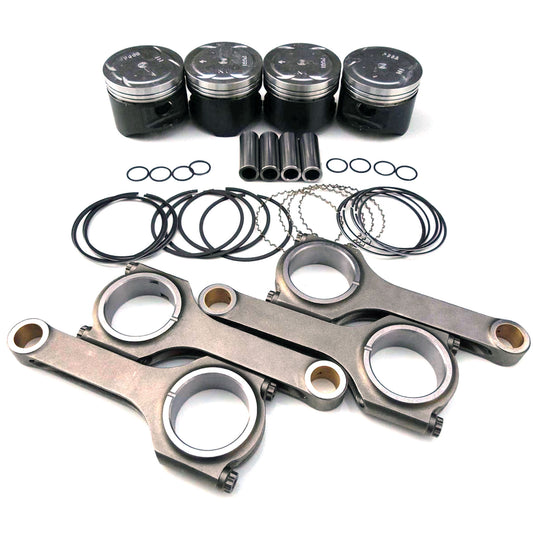NIPPON RACING PG6 D-SERIES JDM PISTONS & SCAT H-BEAM RODS D16A1 D16A6 75.5mm