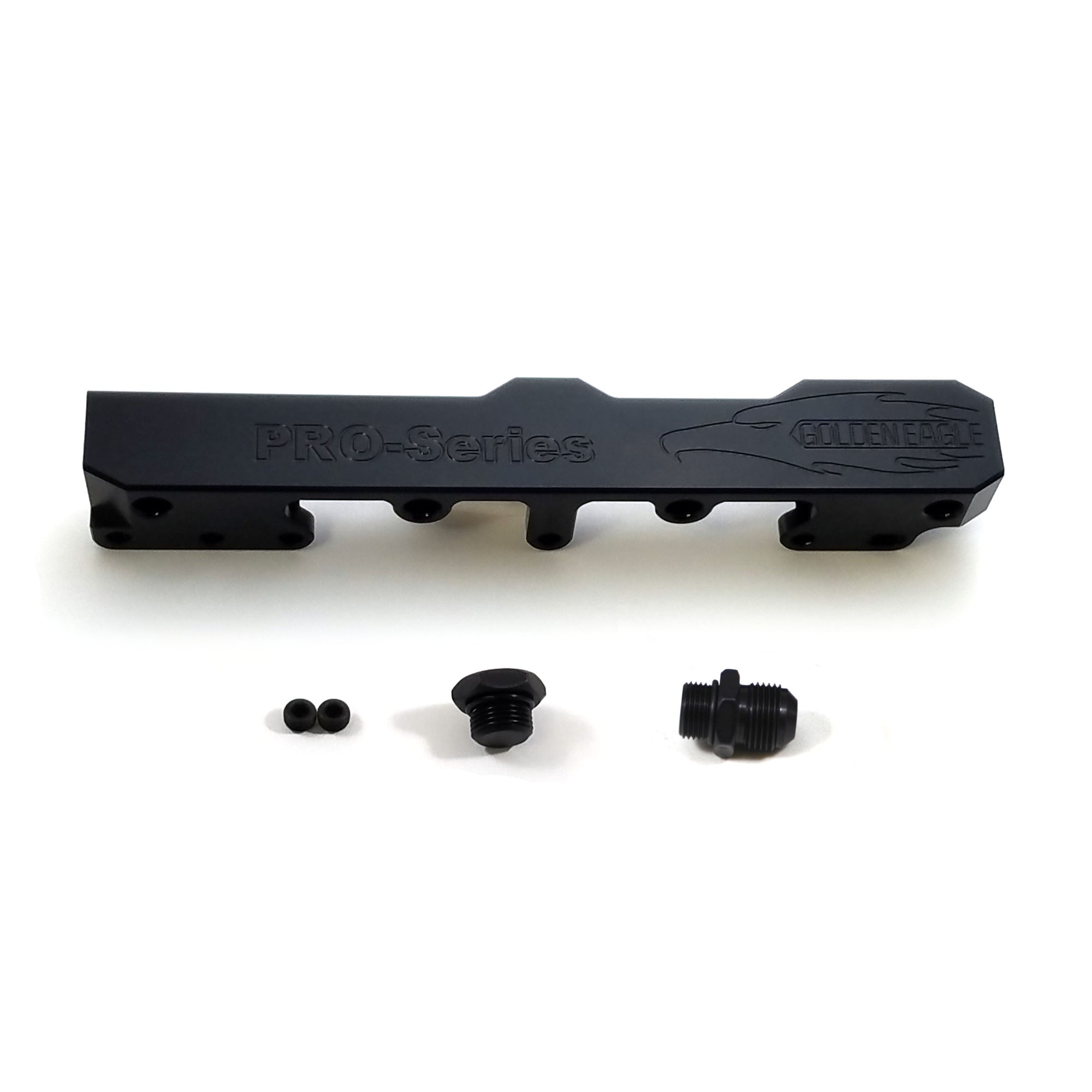 Honda Civic D Series GEM Fuel Rails-Fuel Rails-Black-10AN Fitting + 3/4 Boss Plug-GoldenEagleMfg