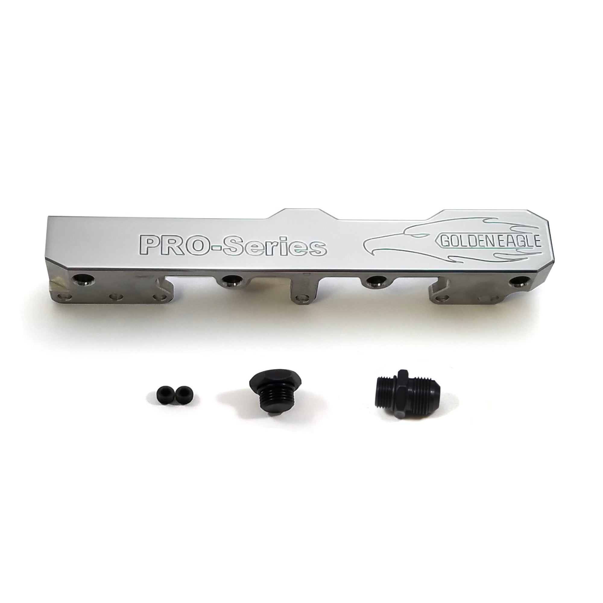 Honda Civic D Series GEM Fuel Rails-Fuel Rails-Polished-10AN Fitting + 3/4 Boss Plug-GoldenEagleMfg