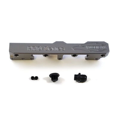 Honda Civic D Series GEM Fuel Rails-Fuel Rails-Titanium-10AN Fitting + 3/4 Boss Plug-GoldenEagleMfg