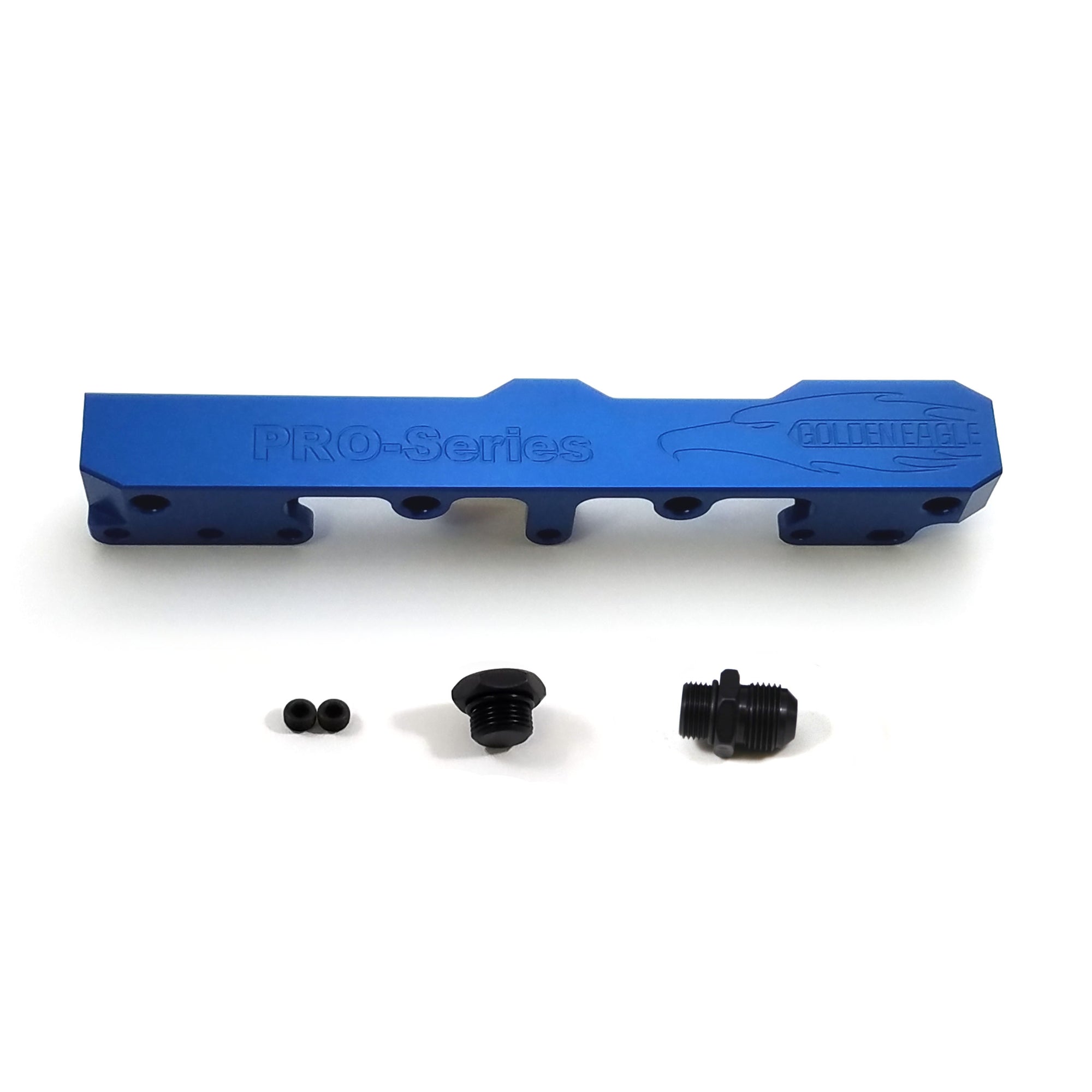 Honda Civic D Series GEM Fuel Rails-Fuel Rails-Blue-10AN Fitting + 3/4 Boss Plug-GoldenEagleMfg