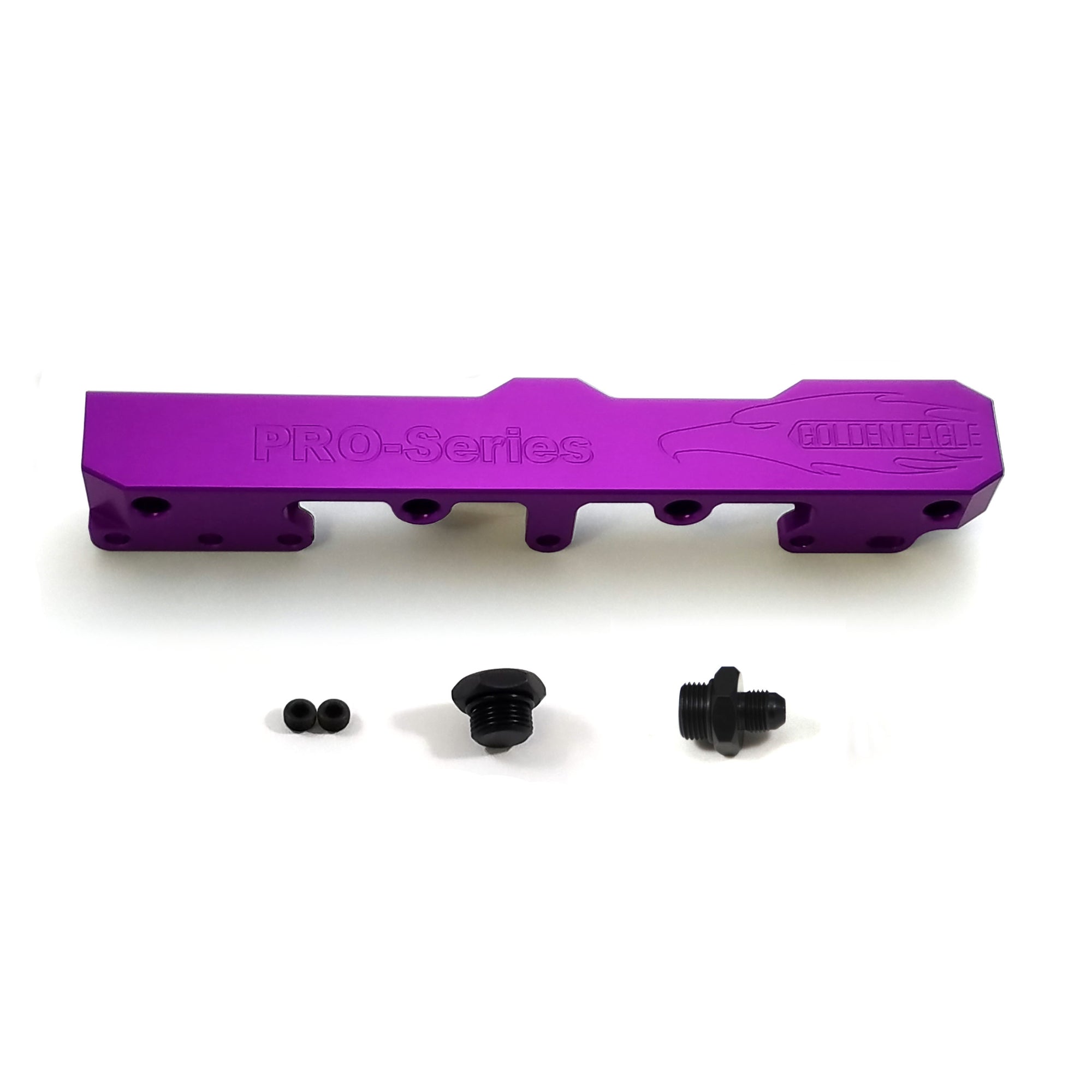 Honda Civic D Series GEM Fuel Rails-Fuel Rails-Purple-6AN Fitting + 3/4 Boss Plug-GoldenEagleMfg