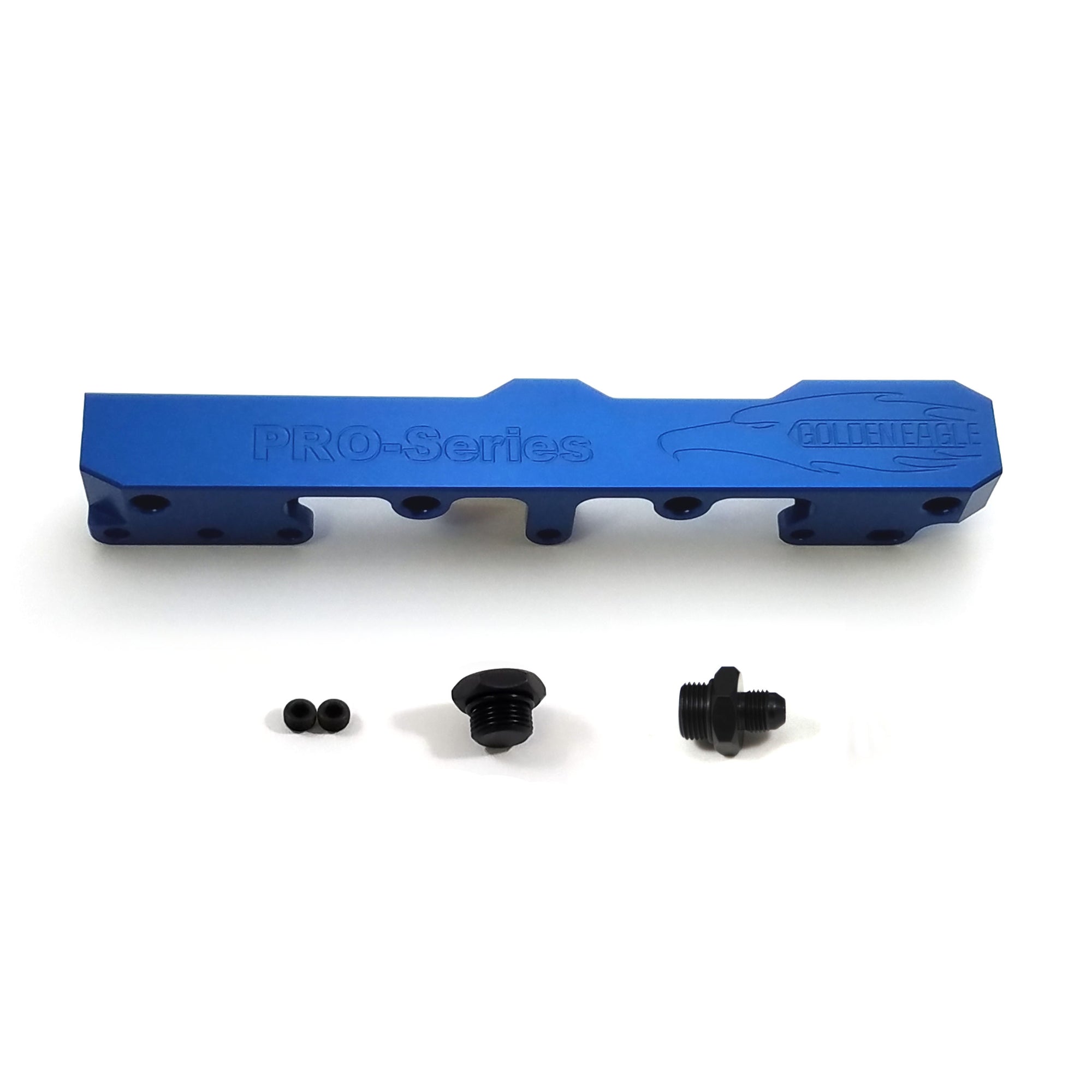 Honda Civic D Series GEM Fuel Rails-Fuel Rails-Blue-6AN Fitting + 3/4 Boss Plug-GoldenEagleMfg