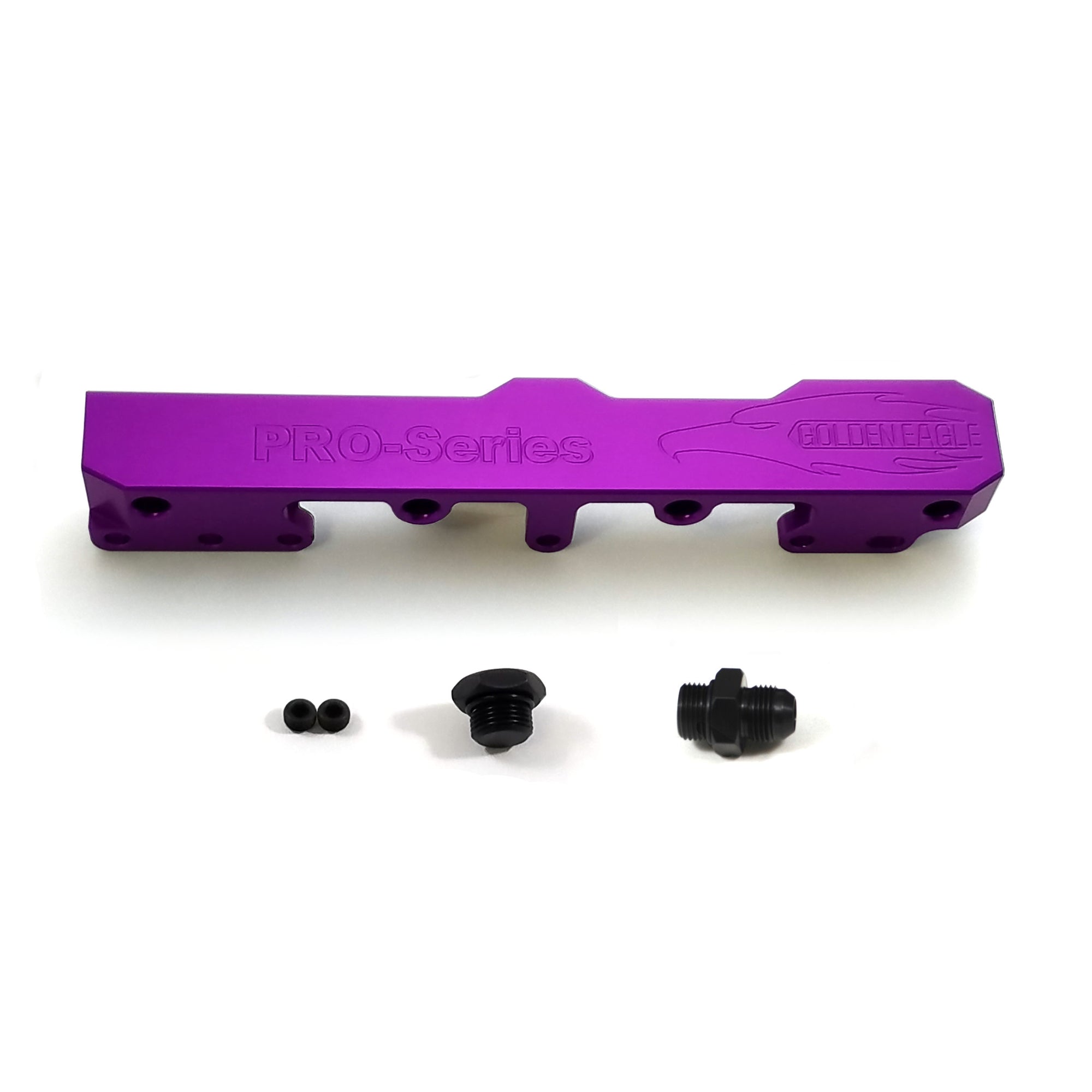 Honda Civic D Series GEM Fuel Rails-Fuel Rails-Purple-8AN Fitting + 3/4 Boss Plug-GoldenEagleMfg