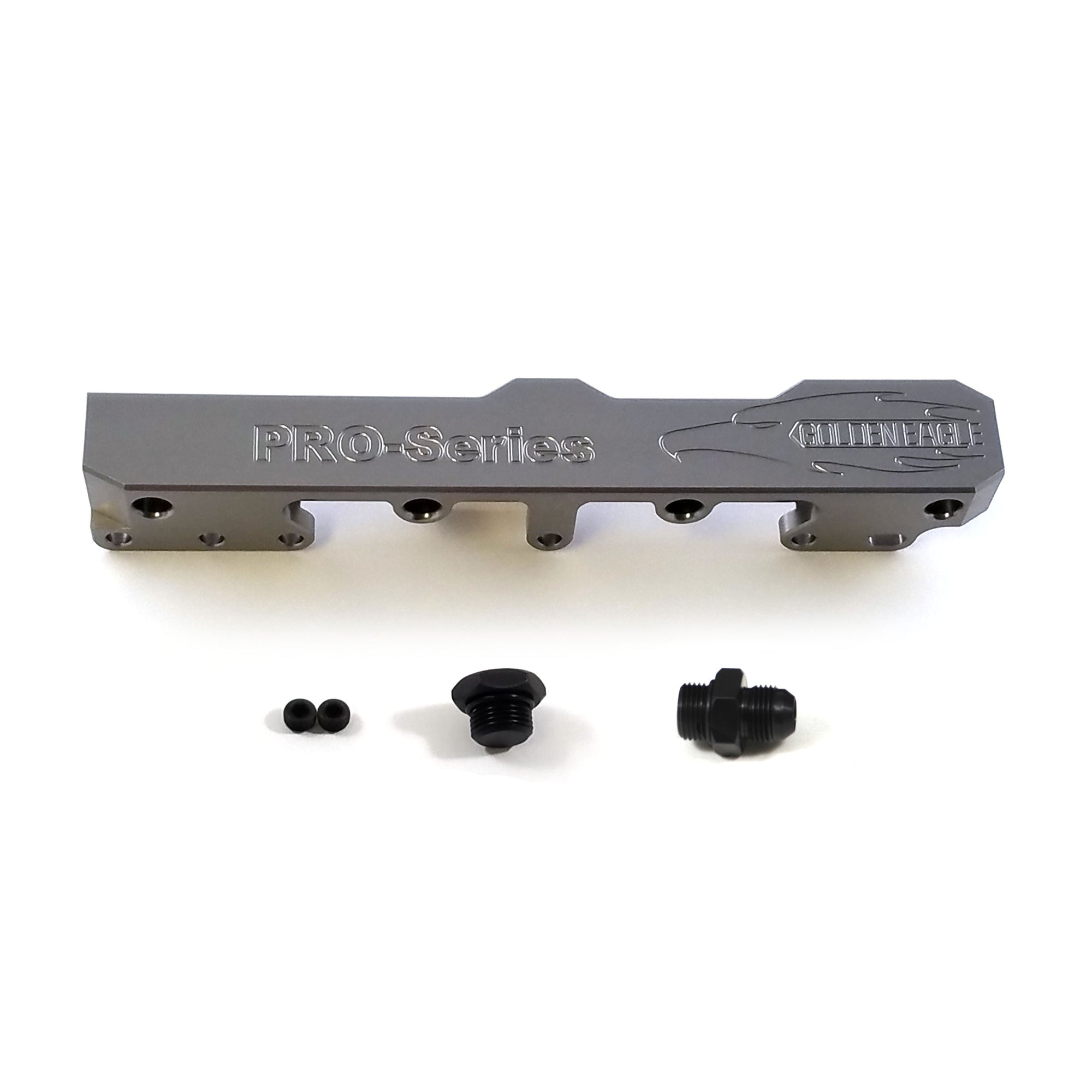 Honda Civic D Series GEM Fuel Rails-Fuel Rails-Titanium-8AN Fitting + 3/4 Boss Plug-GoldenEagleMfg