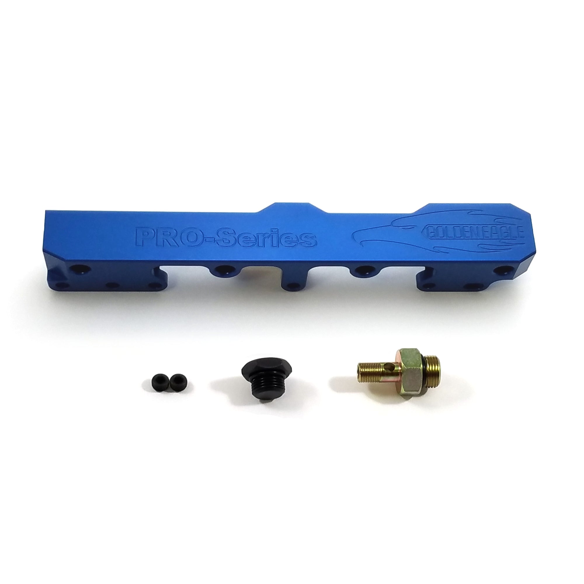 Honda Civic D Series GEM Fuel Rails-Fuel Rails-Blue-OEM Banjo Fitting + 3/4 Boss Plug-GoldenEagleMfg