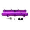 TRI-FLOW K20/K24 Fuel Rail-Fuel Rails-Purple-OEM Banjo 1 pc & 3/4 Boss Plug 2pc-GoldenEagleMfg