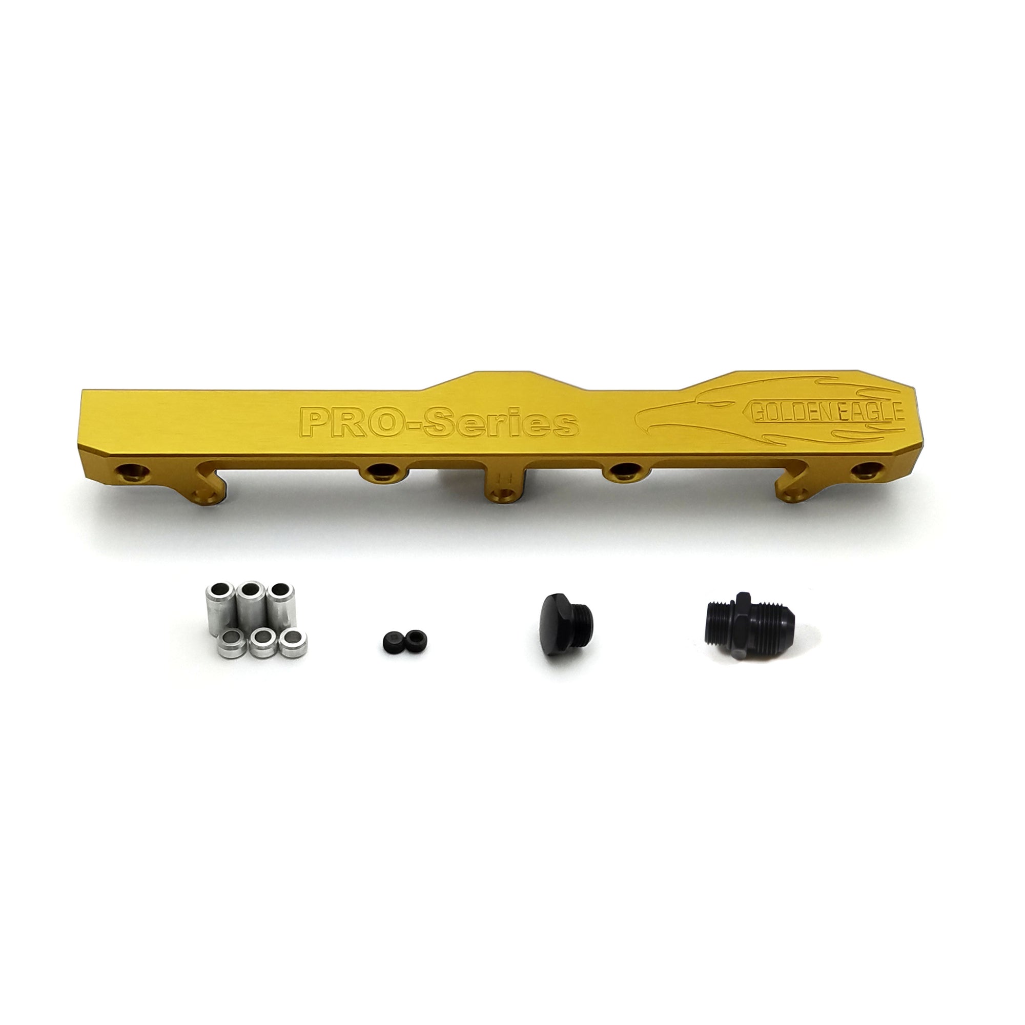 Honda Prelude H Series GEM Fuel Rail-Fuel Rails-Gold-10AN Fitting + 3/4 Boss Plug-GoldenEagleMfg