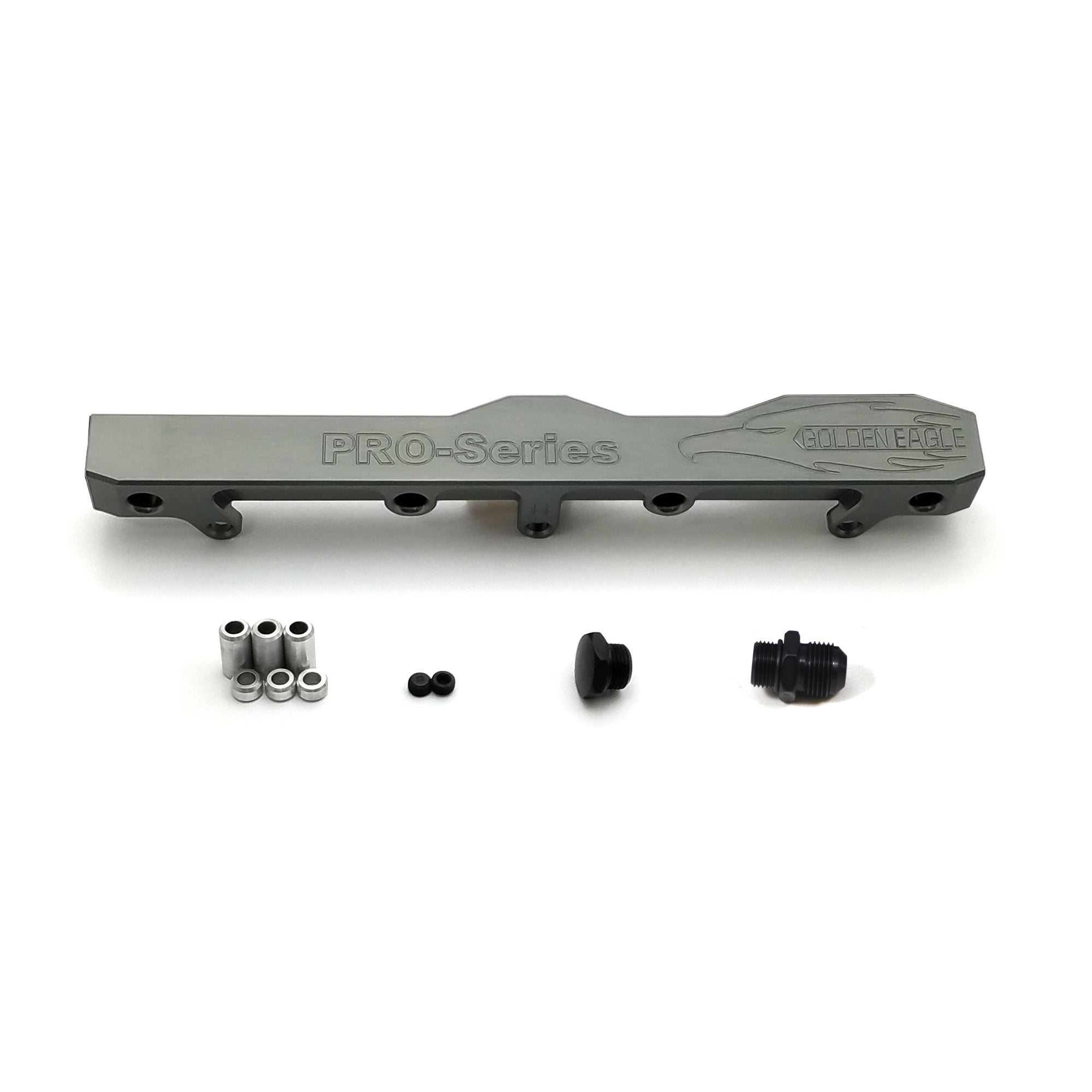 Honda Prelude H Series GEM Fuel Rail-Fuel Rails-Titanium-10AN Fitting + 3/4 Boss Plug-GoldenEagleMfg