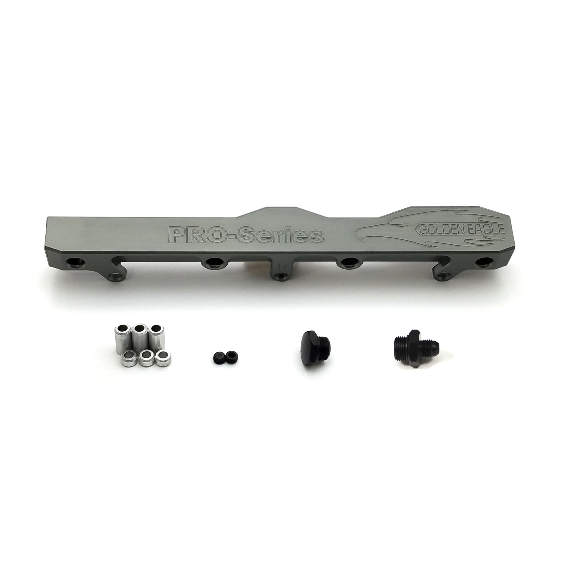 Honda Prelude H Series GEM Fuel Rail-Fuel Rails-Titanium-6AN Fitting + 3/4 Boss Plug-GoldenEagleMfg