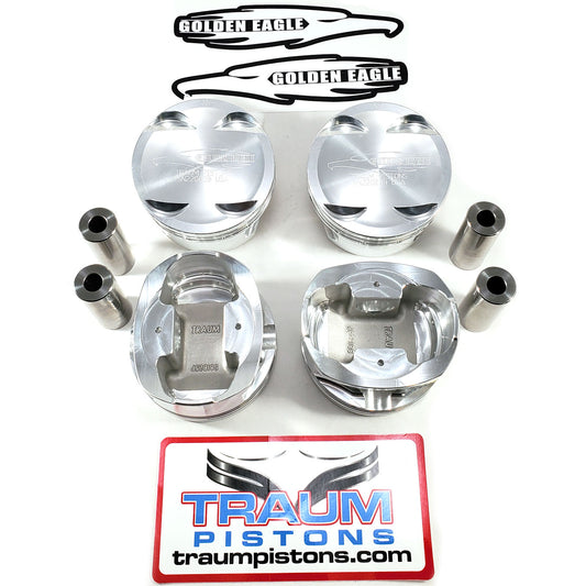 Traum G.E. Spec Flat Top Pistons B Series 84mm Bore, 10.2:1  fits Sleeved B18/B20 Block w/B16A or B18C Head
