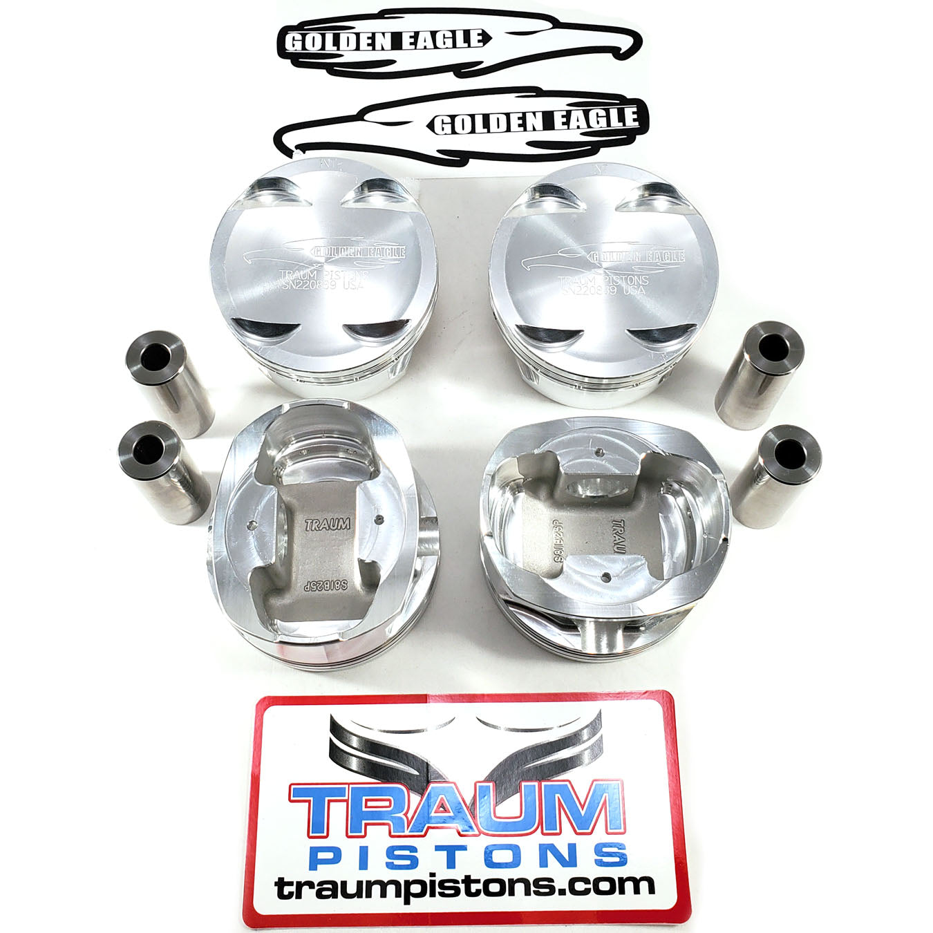 Traum G.E. Spec Flat Top Pistons B Series 81.5mm Bore, 10.2:1  fits Sleeved B18/B20 Block w/B16A or B18C Head