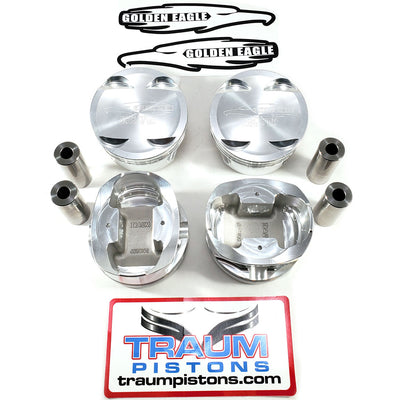 Traum G.E. Spec Flat Top Pistons B Series 83mm Bore, 10.2:1 fits Sleeved B18/B20 Block w/B16A or B18C Head