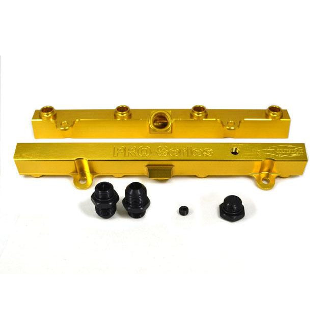 TRI-FLOW K20/K24 Fuel Rail-Fuel Rails-Gold-3/4 Boss to AN-10 2pc & 3/4 Boss Plug 1pc-GoldenEagleMfg