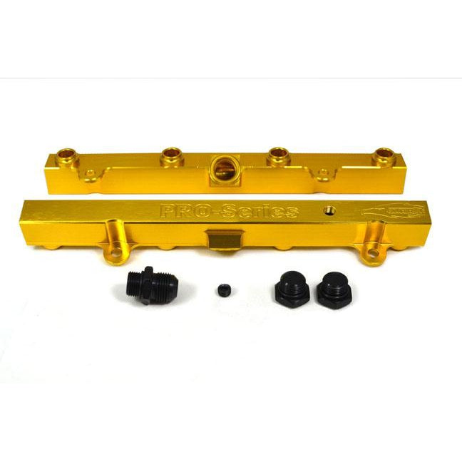 TRI-FLOW K20/K24 Fuel Rail-Fuel Rails-Gold-3/4 Boss to AN-10 1pc & 3/4 Boss Plug 2pc-GoldenEagleMfg