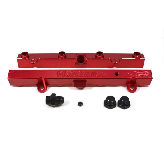 TRI-FLOW K20/K24 Fuel Rail-Fuel Rails-Red-3/4 Boss to AN-8 1pc & 3/4 Boss Plug 2pc-GoldenEagleMfg